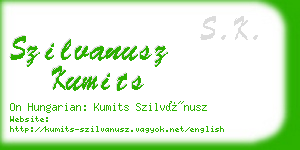 szilvanusz kumits business card